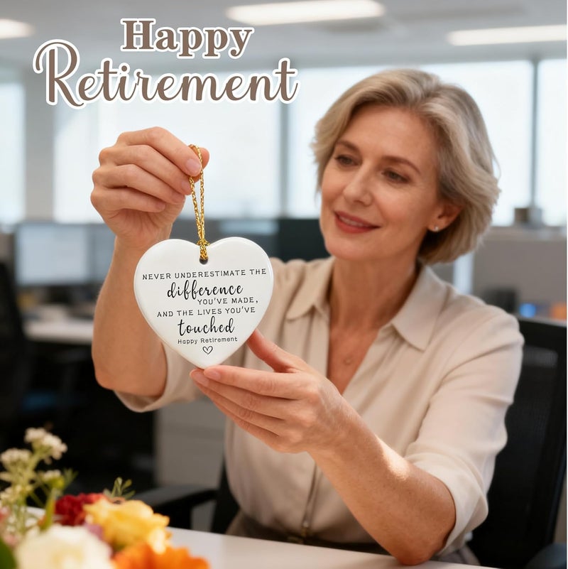 Jocidea Never Underestimate The Difference You’ve Made, and The Lives You’ve Touched - Appreciation Gifts, Retirement Gifts for Women, Men, Coworker, Boss, Employee, Teacher, Nurse | Heart Christmas Ornament - Image 3